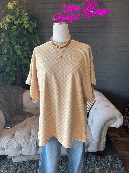 Kendra Checkerboard Top