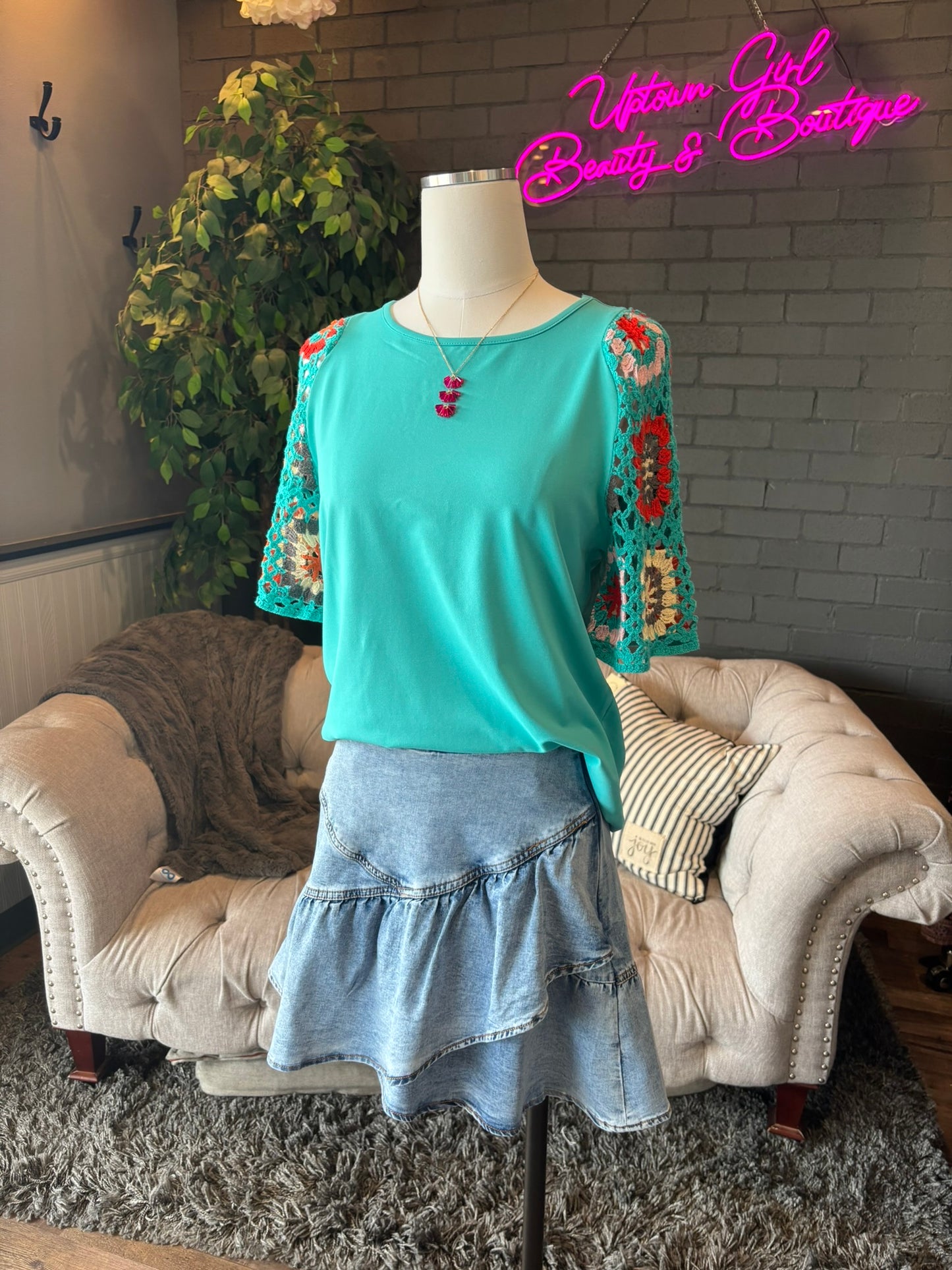 Taya Asymmetrical Denim Skirt