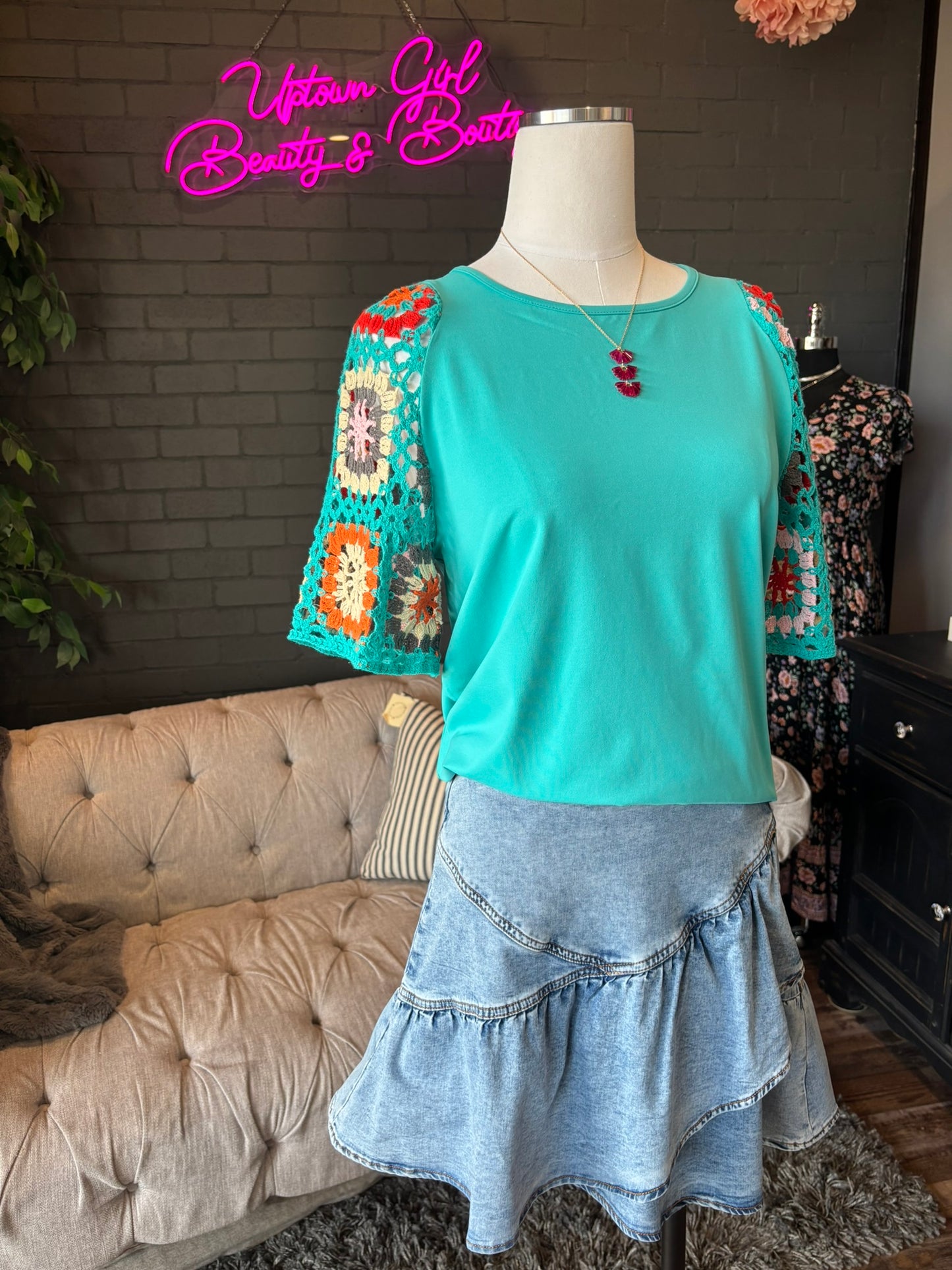 Taya Asymmetrical Denim Skirt