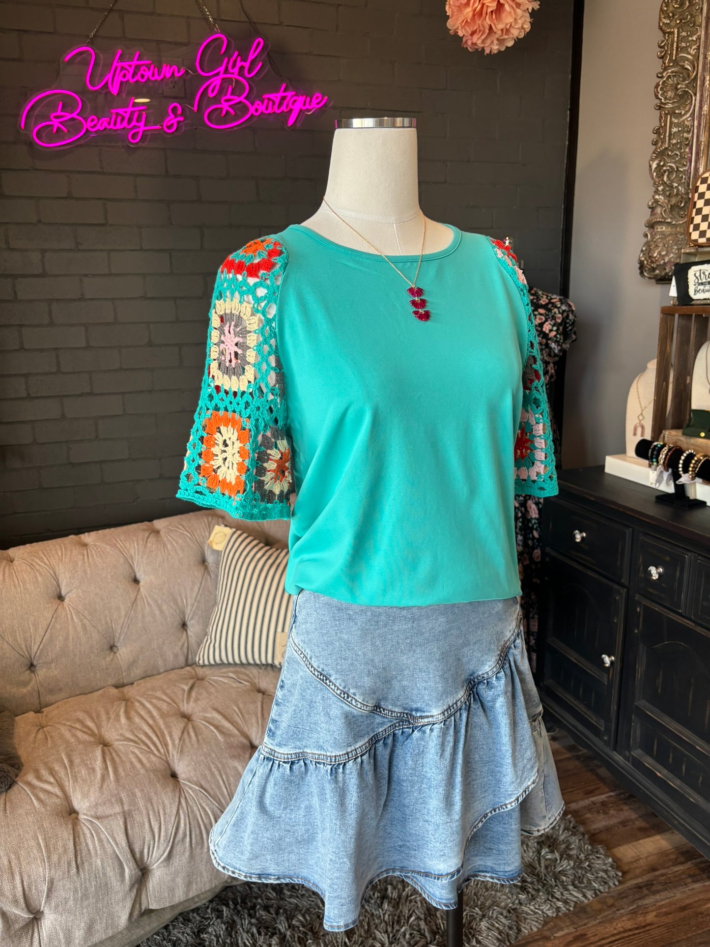 Taya Asymmetrical Denim Skirt