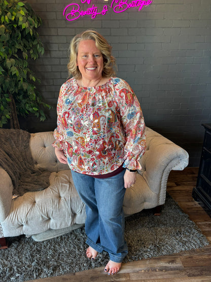 Rita Floral Paisley Top