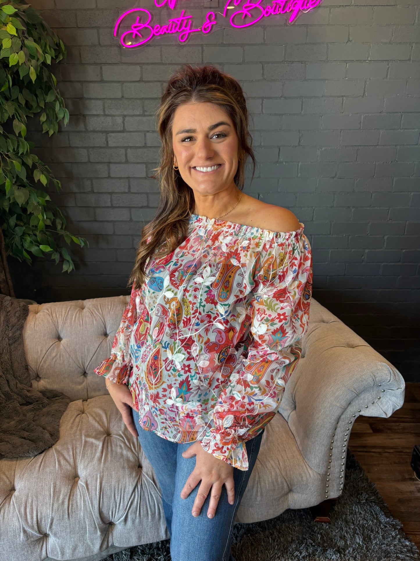 Rita Floral Paisley Top