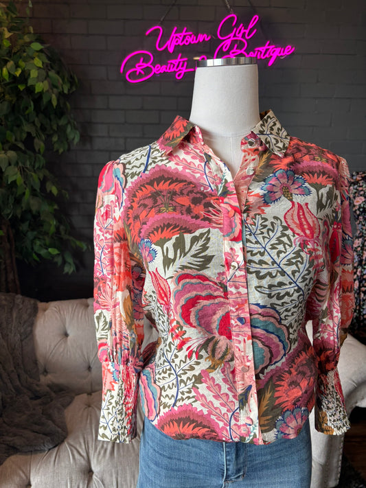 Macy Floral Button Up Shirt