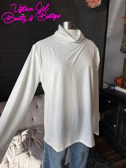 Basic White Turtleneck