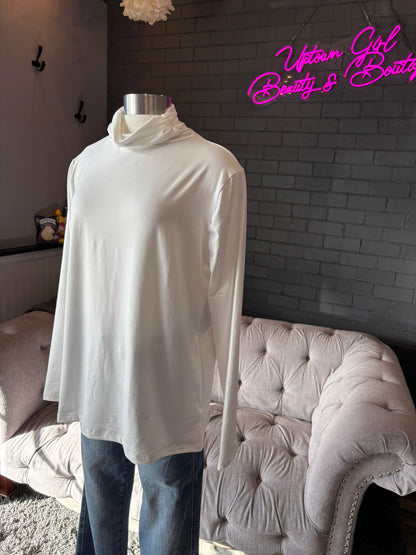 Basic White Turtleneck