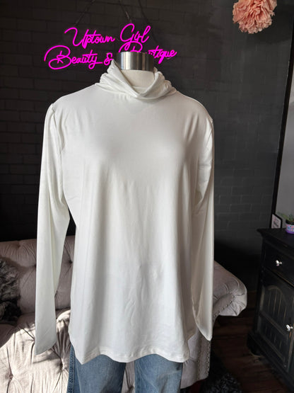Basic White Turtleneck