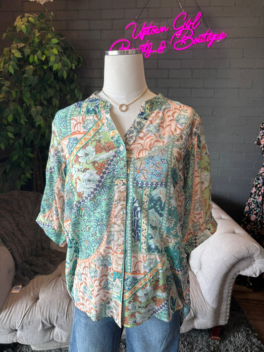 Spring Forward Button Tunic