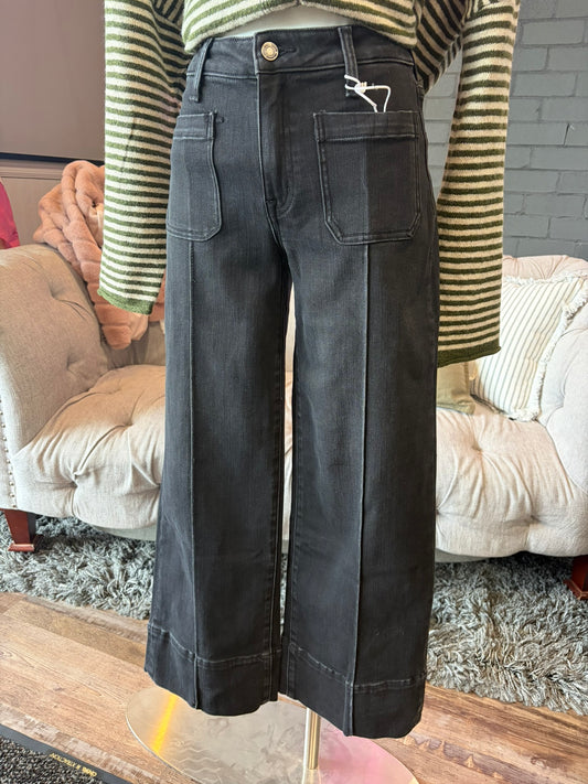 Tara Wide Leg Back Denim Jeans