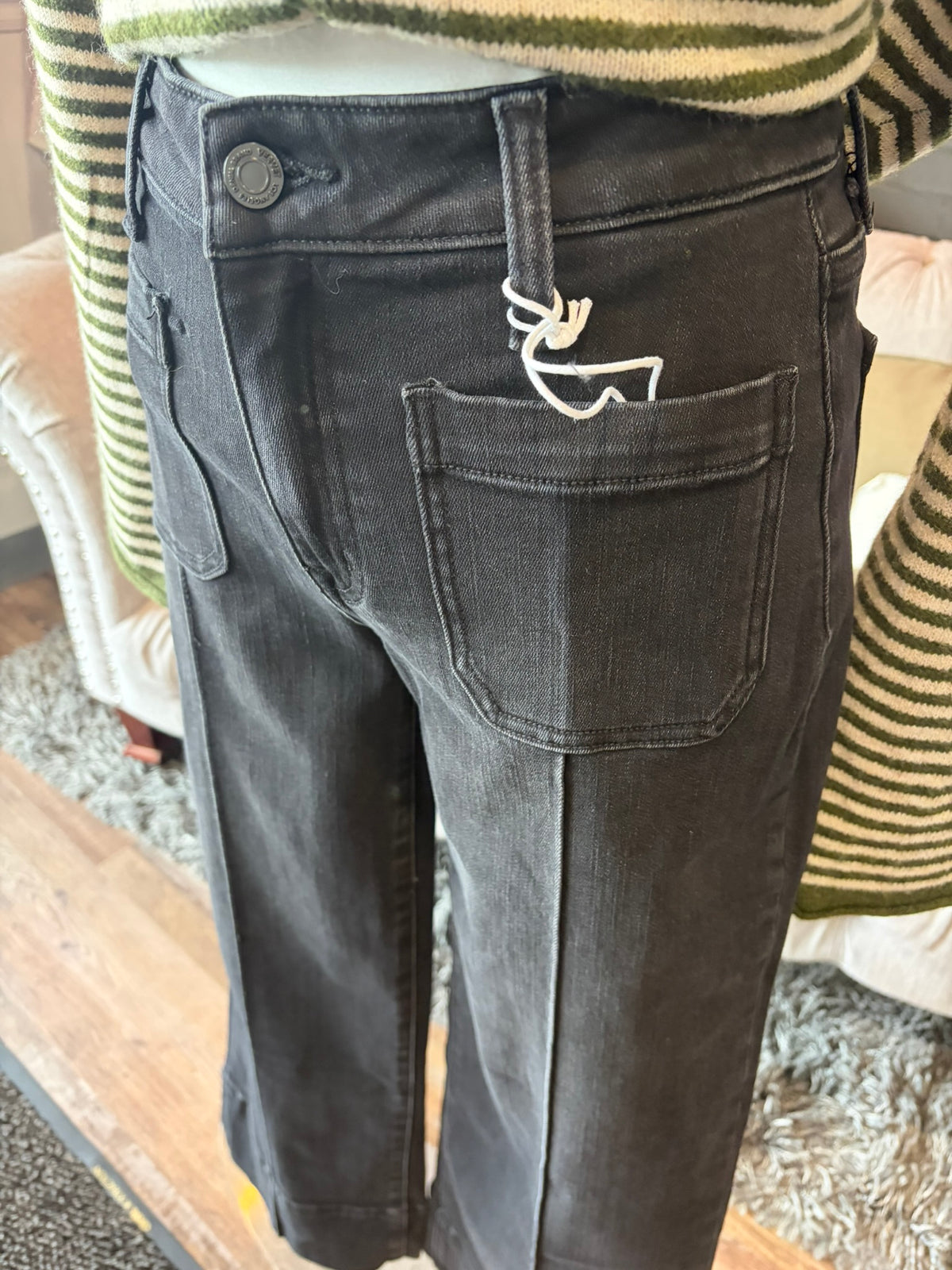 Tara Wide Leg Back Denim Jeans