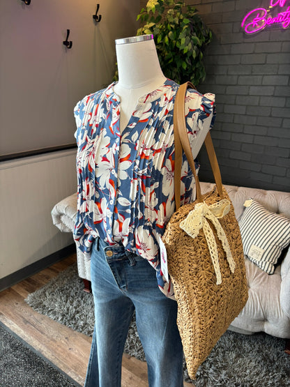 Margot Sleeveless Floral Blouse