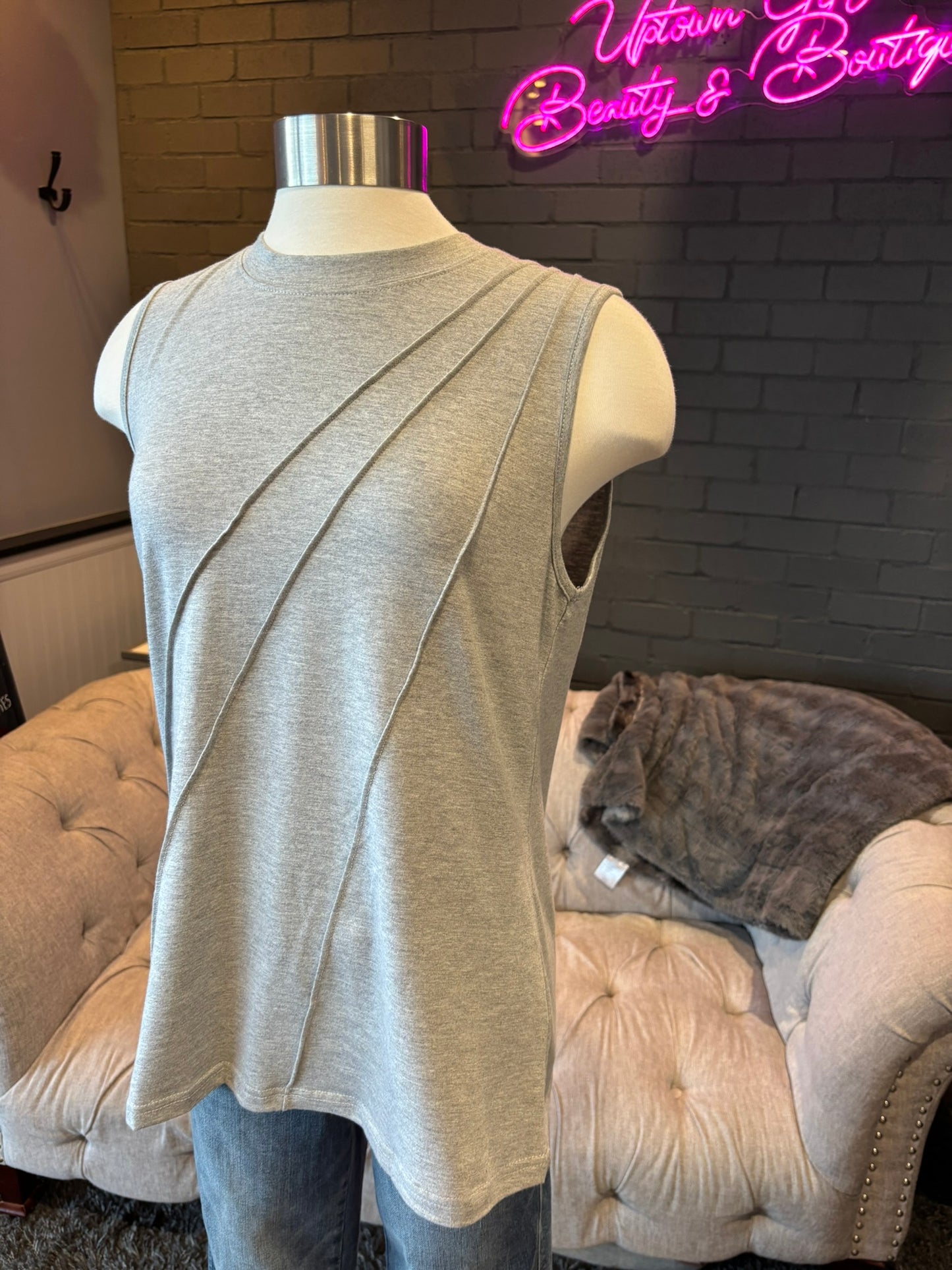 Xandra Pleated Tank Top