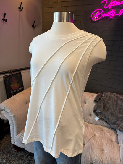 Xandra Pleated Tank Top