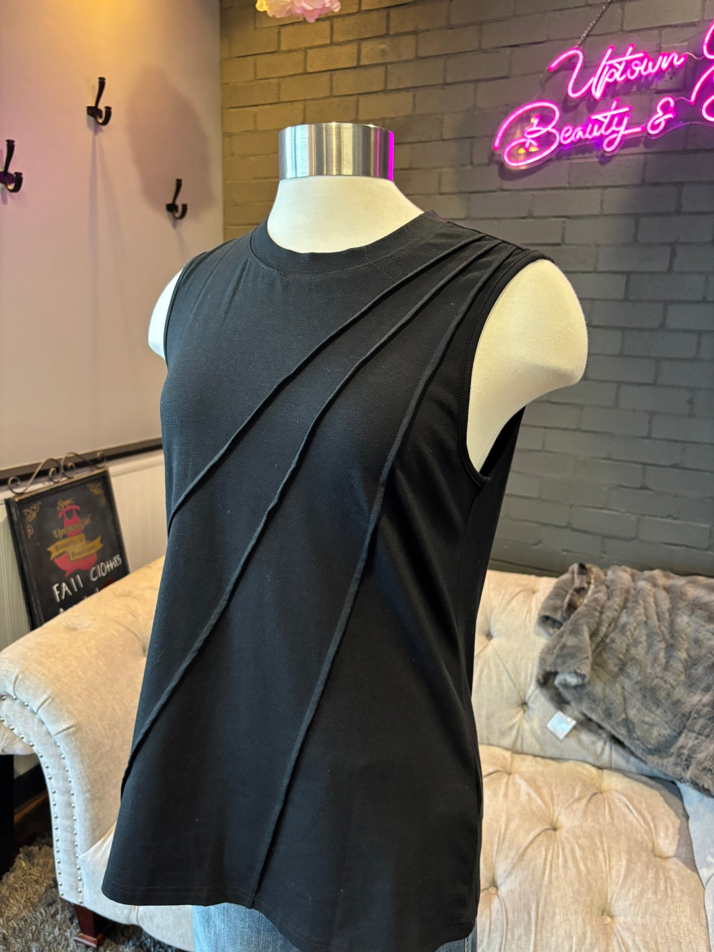 Xandra Pleated Tank Top