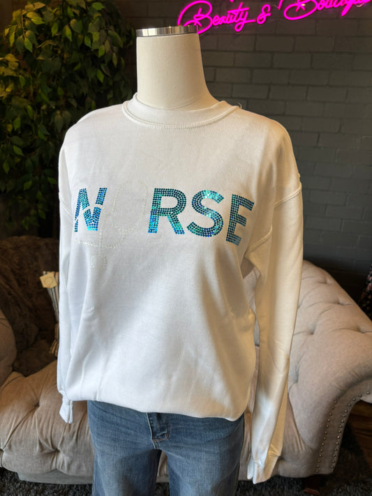 Nurse Spangle Crewneck Sweatshirt