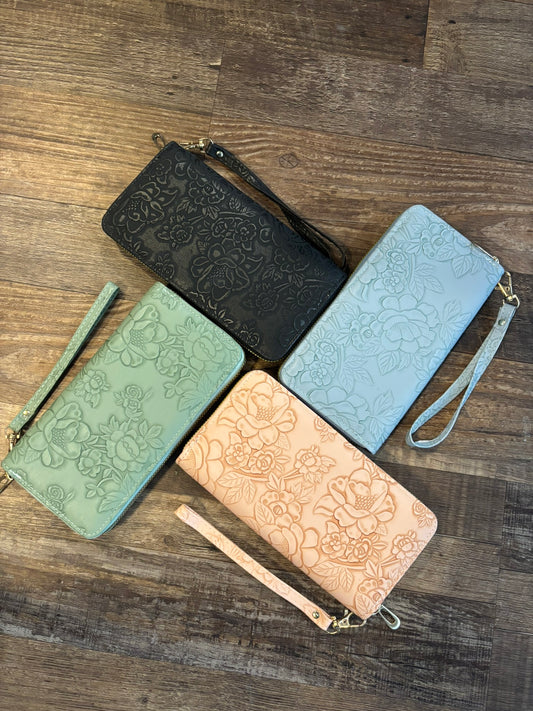 Veronica Floral Embossed Wallet