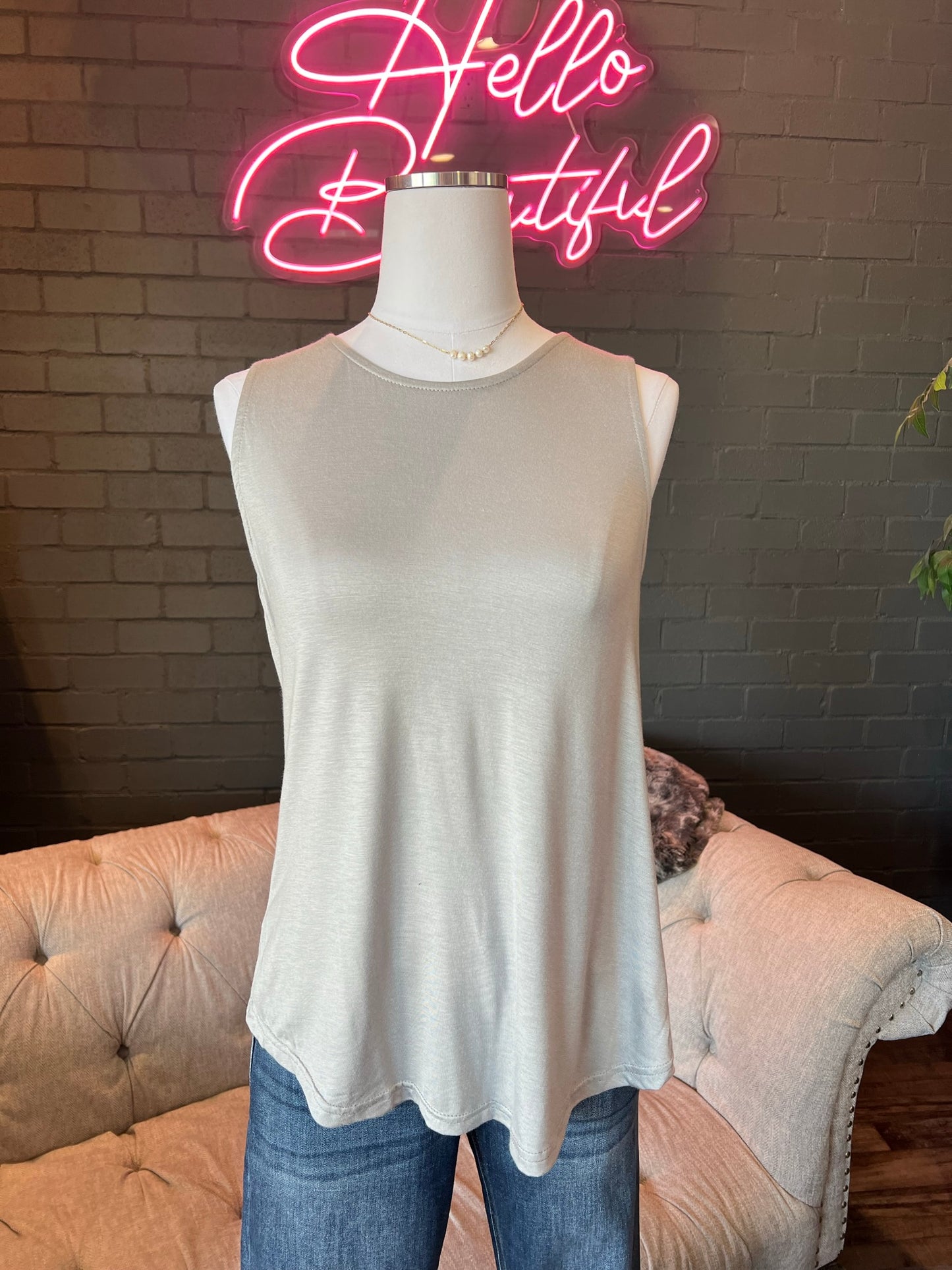 Erin Pleat Back Tank Top