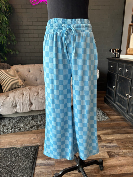 Skye Checkerboard Crop Pants