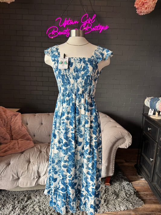 Aruba Smocked Floral Dress