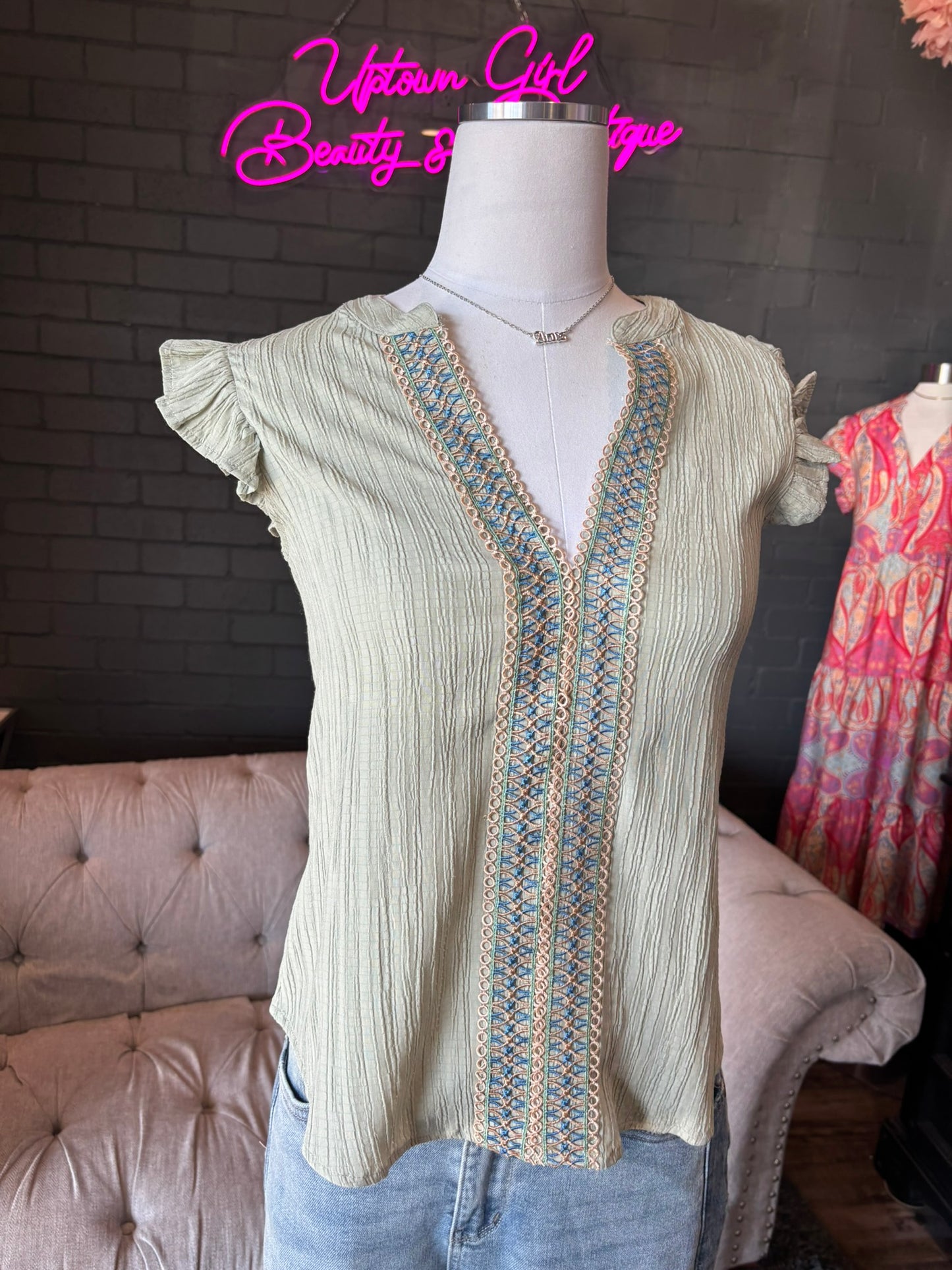Brynn Embroidered Top