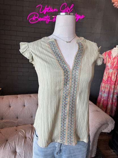 Brynn Embroidered Top