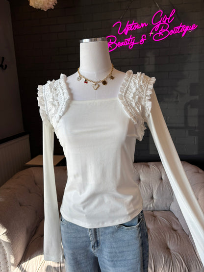 Martine Ruffle Accent Top