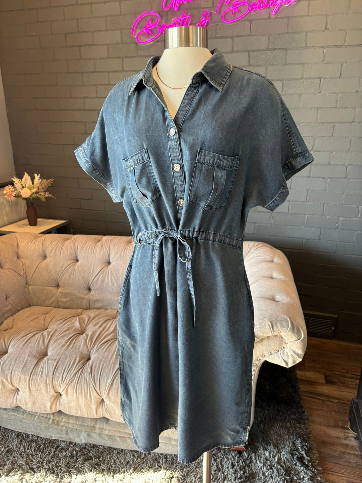 Hallie Denim Shirt Dress