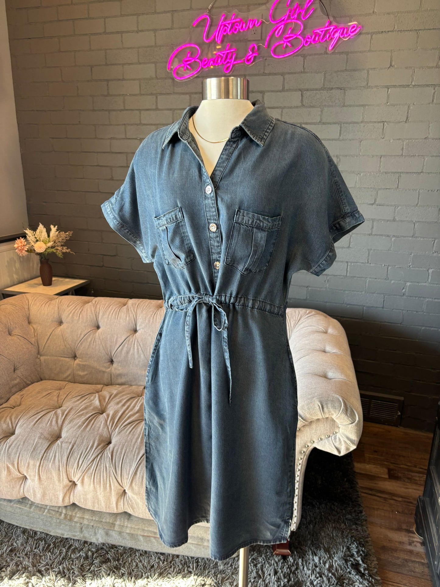 Hallie Denim Shirt Dress
