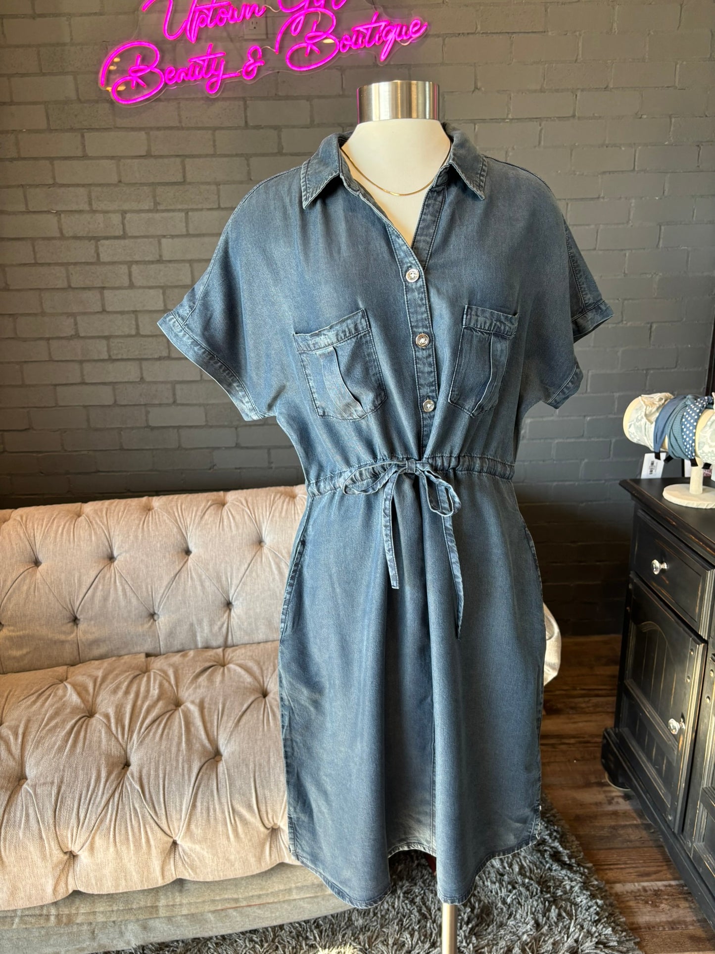 Hallie Denim Shirt Dress