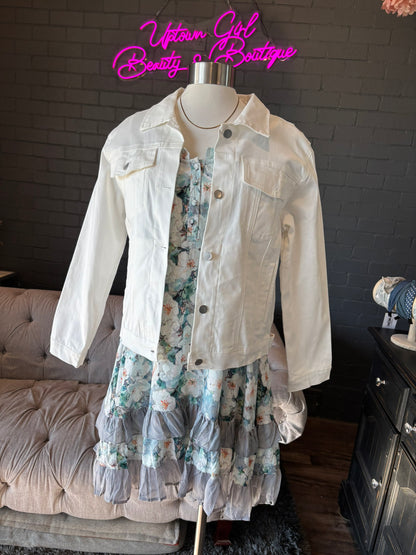 Francesca White Denim Jacket