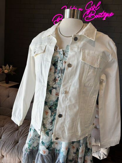 Francesca White Denim Jacket