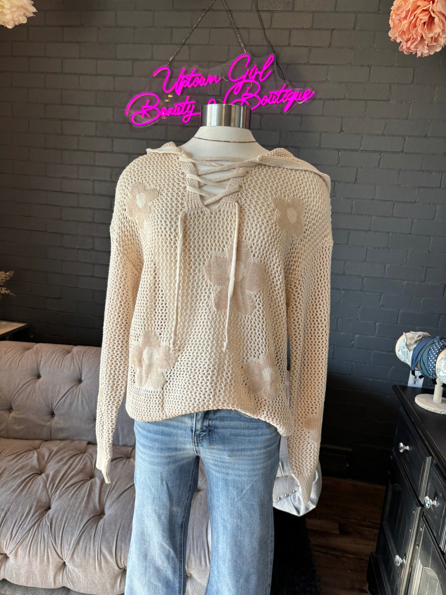 Daisy Crochet Hoodie