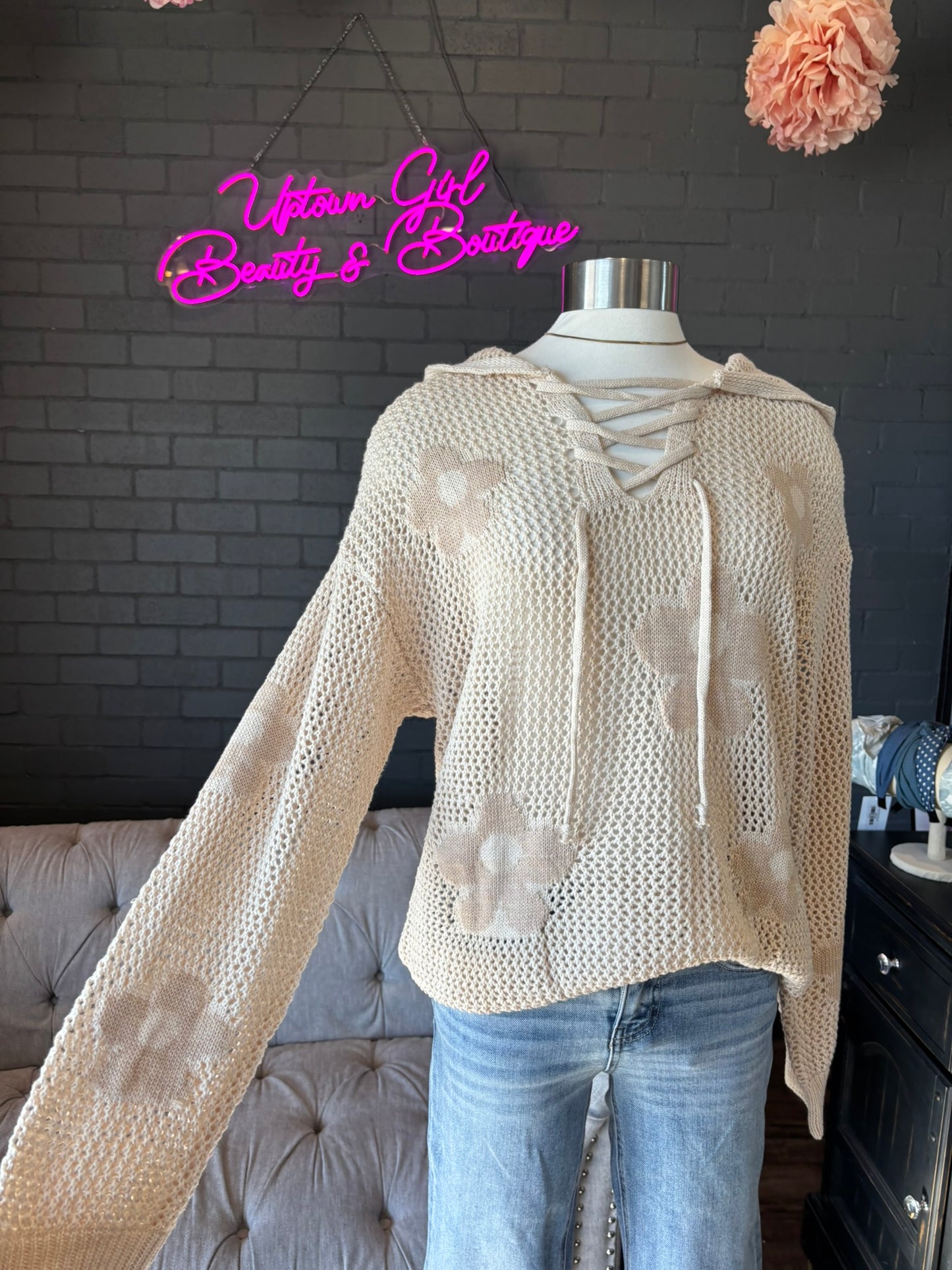 Daisy Crochet Hoodie