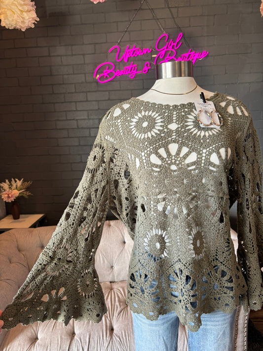 Kendra Crochet Top