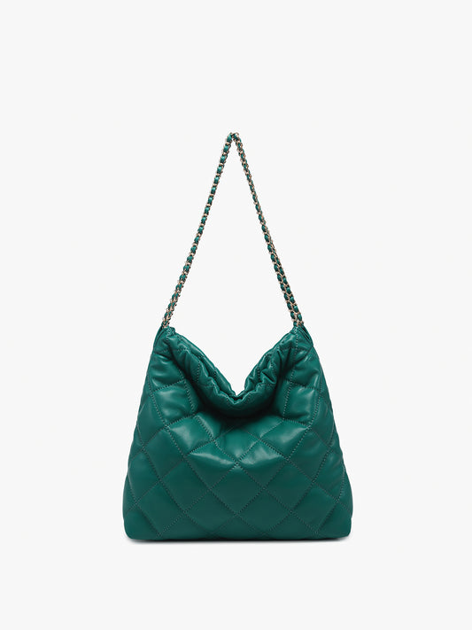 Houston Quilted Shoulder Bag w/ Chain Strap