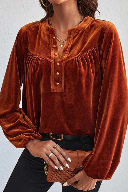 Flame Velvet Blouse