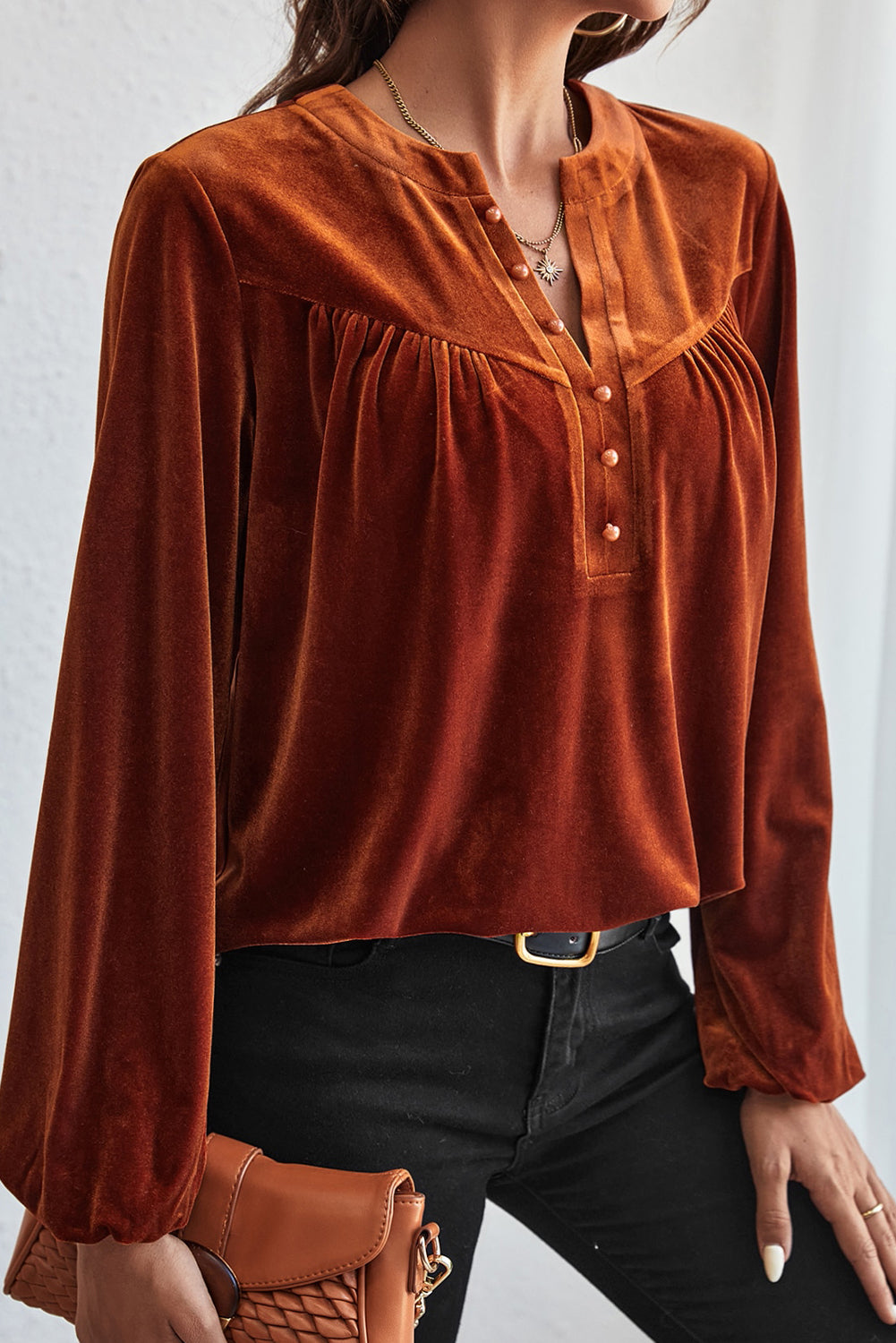 Flame Velvet Blouse