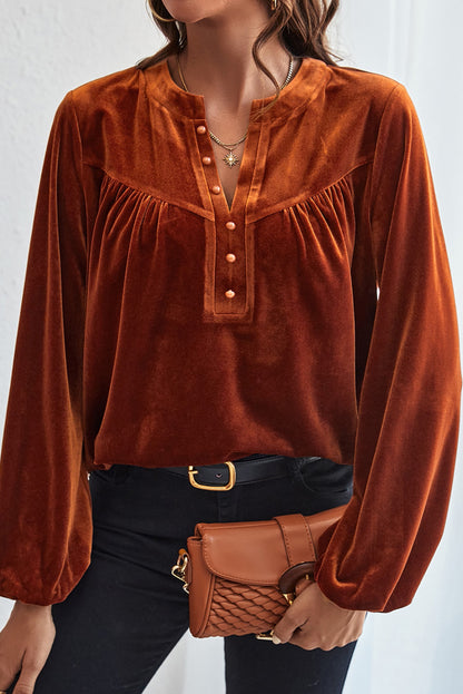 Flame Velvet Blouse