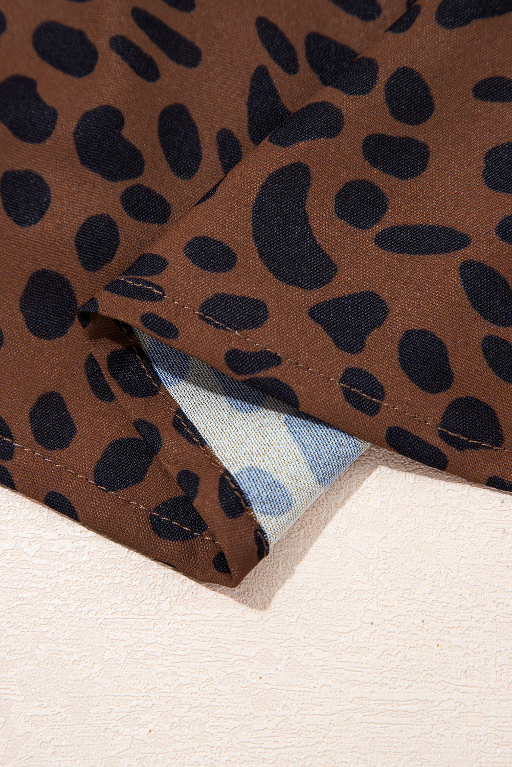 Sandra Leopard Ruffle Blouse