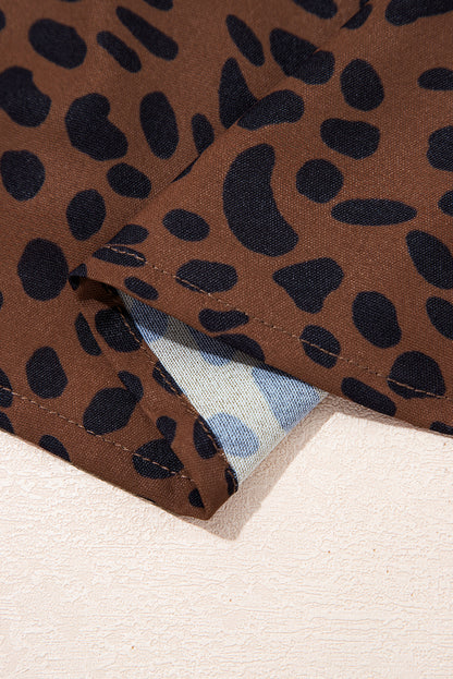 Sandra Leopard Ruffle Blouse