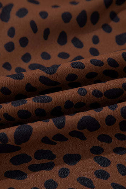 Sandra Leopard Ruffle Blouse