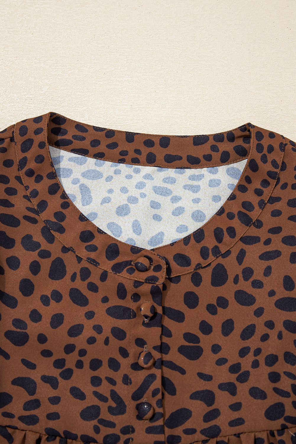 Sandra Leopard Ruffle Blouse
