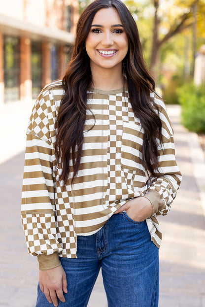 Raina Checkerboard Top