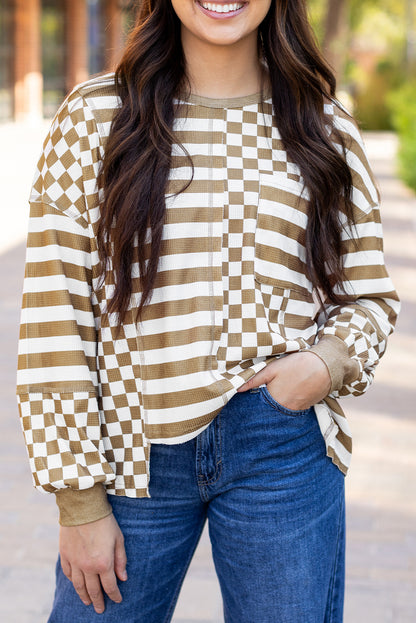 Raina Checkerboard Top