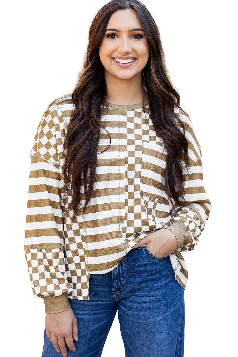 Raina Checkerboard Top