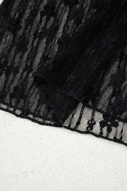 Becca Sheer Floral Lace Top