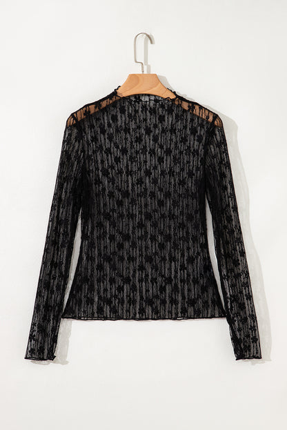Becca Sheer Floral Lace Top