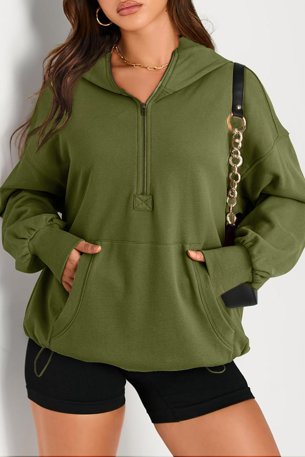 Tula Half Zip Oversized Hoodie – UPTOWN GIRL BEAUTY & BOUTIQUE