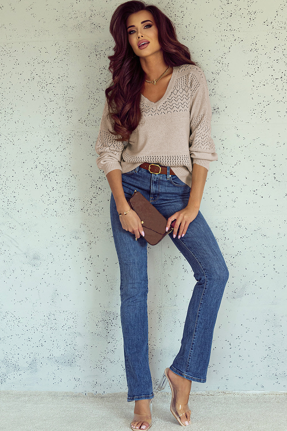 Sarah Eyelet Sweater