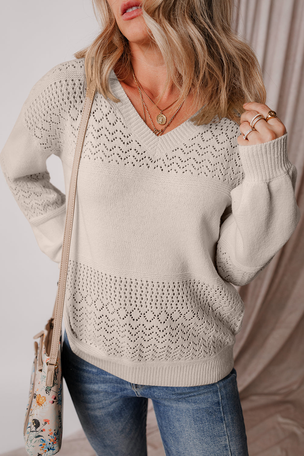 Sarah Eyelet Sweater