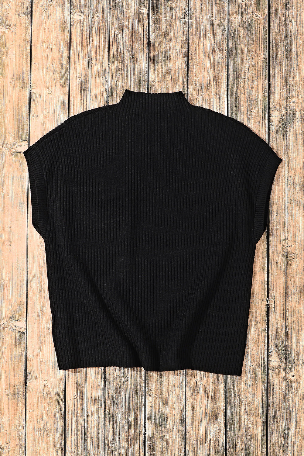 Delia Short Sleeve Sweater - Black